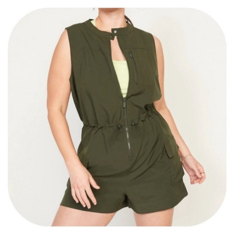 Old Navy Brown Sleeveless Active Romper